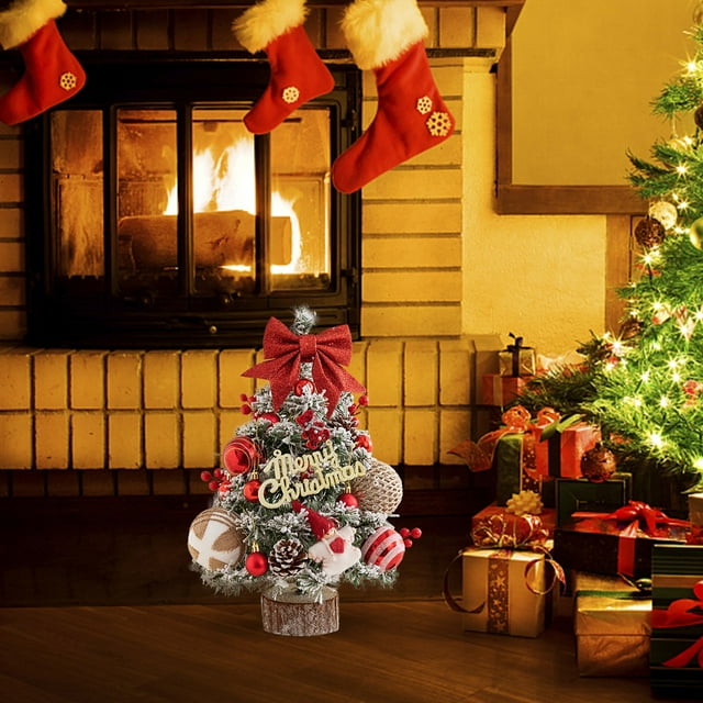 Christmas Decorative Luminous LED Christmas Tree Home Desktop Decoration 0.6m Mini Desktop INS Simulation Tree, Christmas Gift