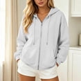 thumbnail image 6 of Enjoytime Zip Up Hoodie Women Back Print Long Sleeve Sweatshirt Fall Winter Fashion Trendy Casual Jacket with Pockets, 6 of 7