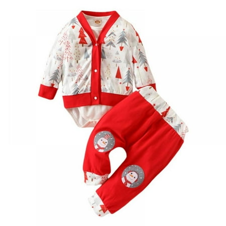 

Patgoal 3-18months Boy Short-sleeved Romper Long-sleeved Plaid Suit Baby Boy Christmas Outfit Newborn Christmas Outfits for Boys Baby Boy Fall Clothes Newborn Pants Boys Baby Boys Clothing Sets