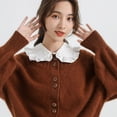 thumbnail image 6 of Women Cotton Classic Chiffon Clothes Accessories Lapel Shirt Fake Collar Blouse False Collar 4, 6 of 8
