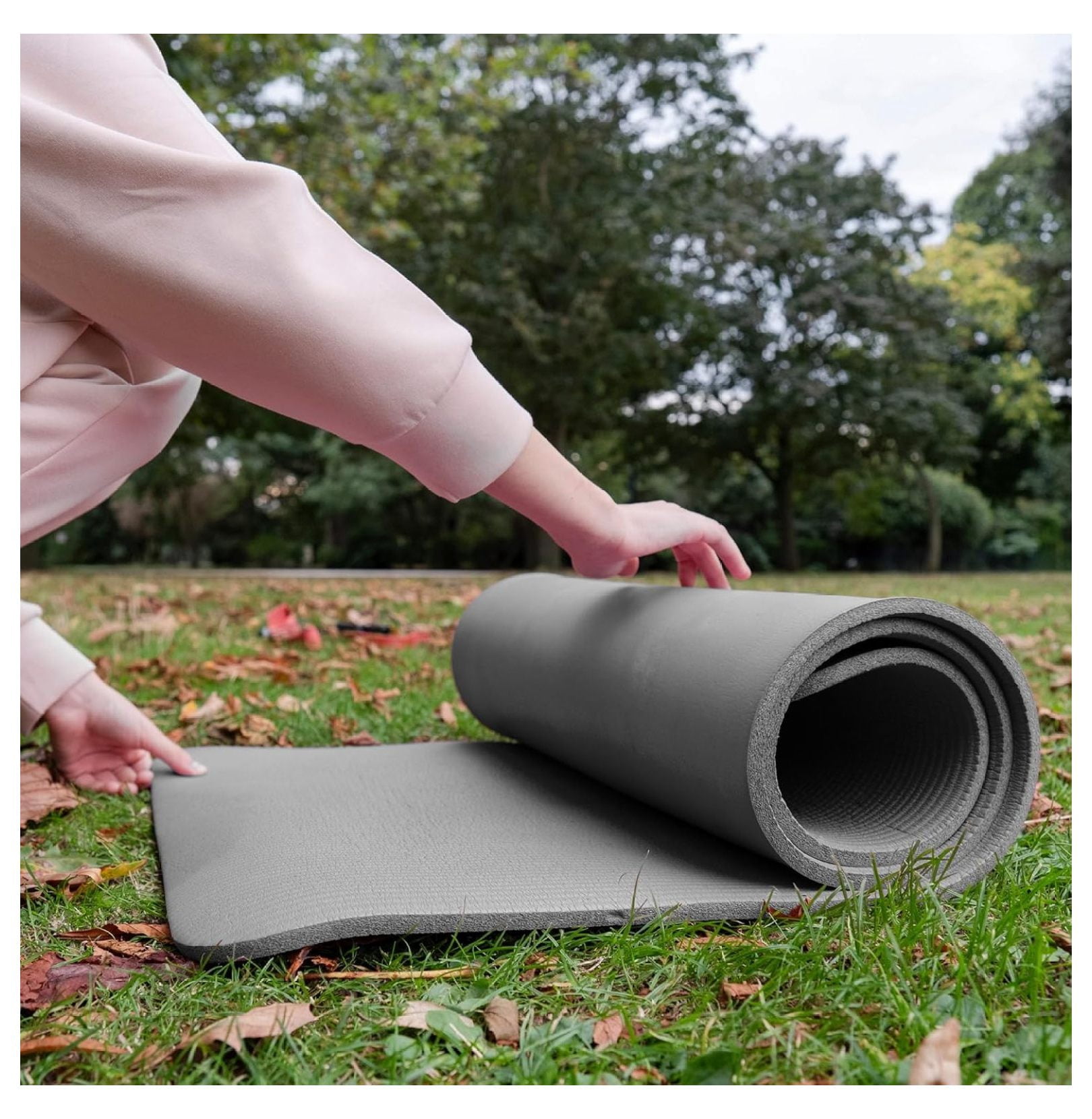 Yoga Mat 71x24 Inch Extra Thick - 1 Inch High-Density Foam Exercise Mat with Non-Slip Surface & Carrying Strap for Pilates, Home Workout - Multiple Colors