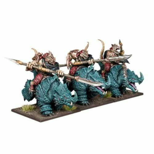 Kings of War Forces of Nature Salamander Rhinosaur Cavalry Regiment New