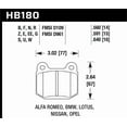 thumbnail image 2 of Hawk Performance HB180F.560 Brake Pads - HPS Compound - Front - Set of 4 Fits select: 2003,2004 INFINITI G35, 2 of 3