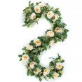 thumbnail image 1 of Nuptio Flower Garland for Wedding Decorations 6.6ft Champagne Fake Rose Vine 2 Pack, 1 of 6