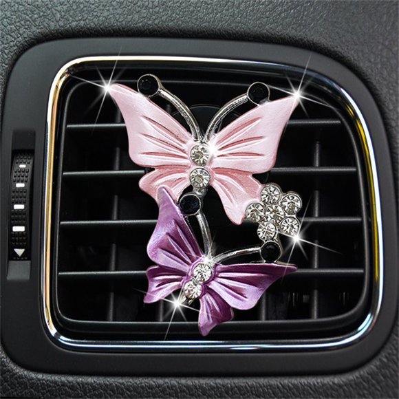 kiplyki Creative Vent Clips Car Aromatherapy Dual Butterfly Car -Air Vent Freshener