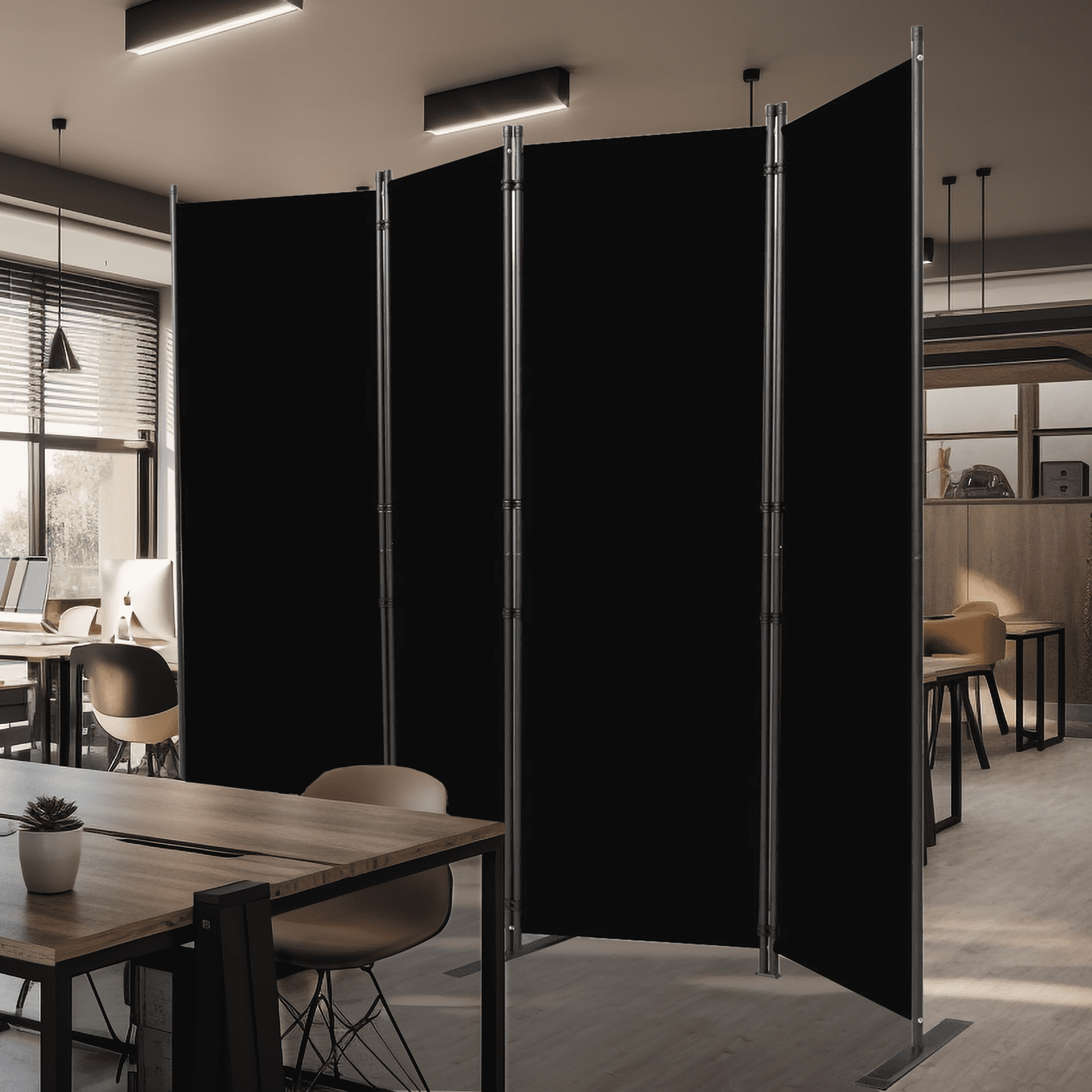 Room Divider-4 Panels Folding Privacy Screens, Partition Room Dividers Wall for Separation, Home, Office, Classroom, Studio