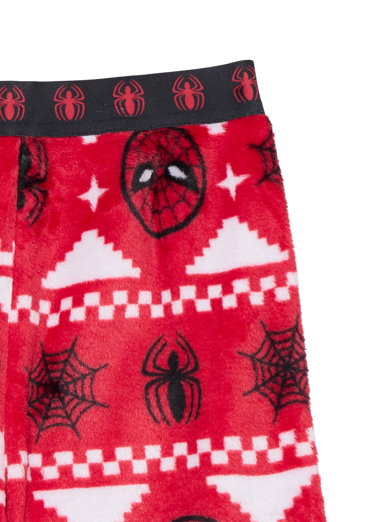 Spider-Man Boys Holiday Print Plush Pajama Sleep Pants, Sizes 4-16