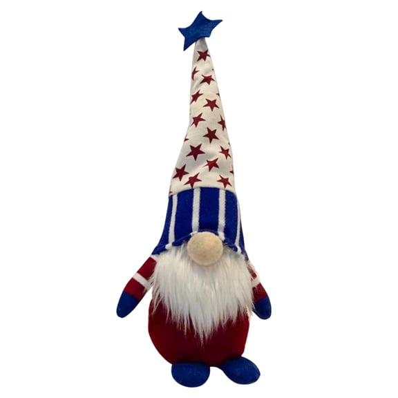 4Th of July Decor, Patriotic Decorations, Star Decorations, 18 in Fabric, Red White and Blue Decorations, Indoor Summer Display, Living Room Mantle Accent, 1 Pc