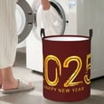thumbnail image 5 of Fuzoiu 2025 New Year 4 Print Circular Hamper,Laundry Basket with Handle,Collapsible Laundry,Dirty Clothes Storage Basket,for Bedroom Bathroom Dorm Living Room-Small, 5 of 6