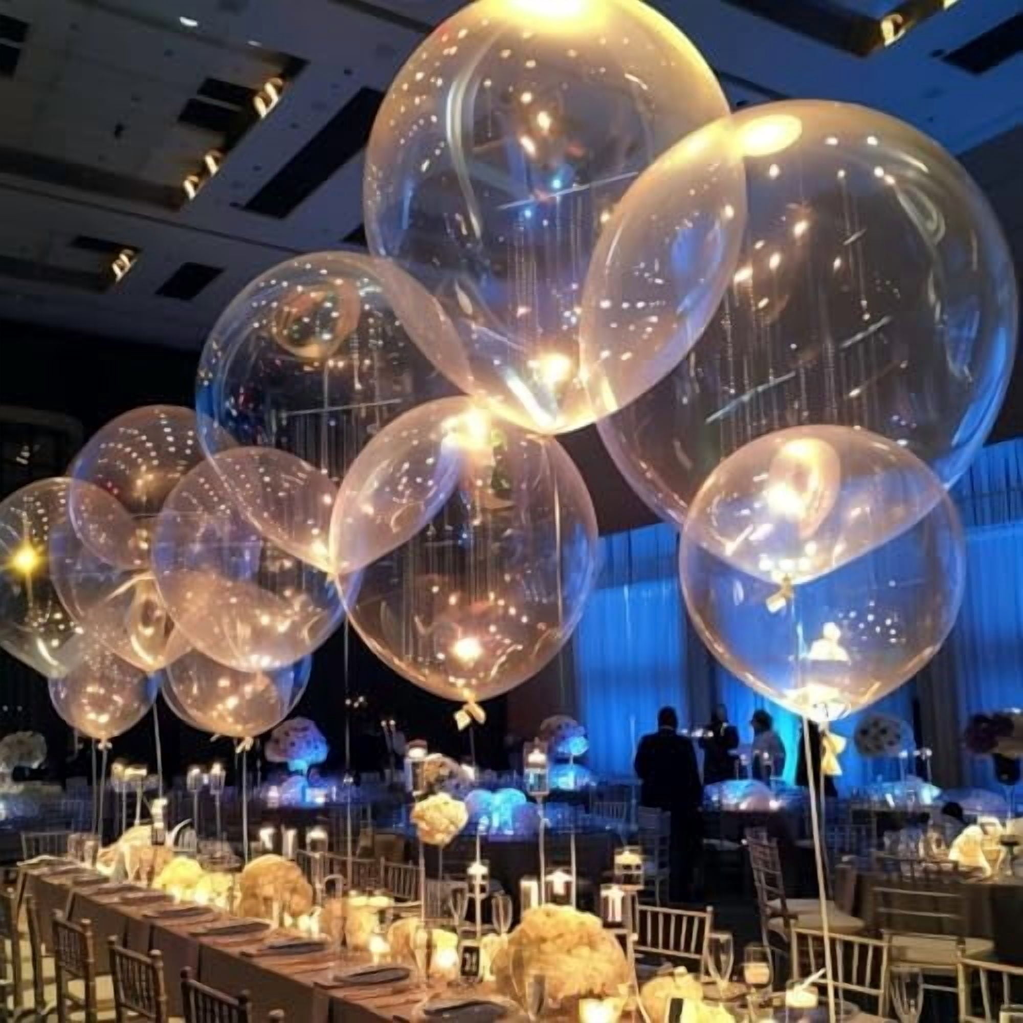 30 Pack Clear Balloons 36 Inch Clear Latex Party Large Balloon Bulk for Various Party Events Decorations