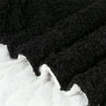 thumbnail image 3 of Luxury Curly Faux Lamb Fur Ultra Plush and Soft Sherpa Fleece Decorative Throw Blanket, Black Color 46” x 60”, 3 of 3