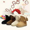 thumbnail image 3 of JSLEAP Women's Plush Snow Boots Bow Warm Short Boots, 3 of 4