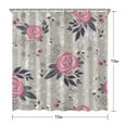 thumbnail image 5 of Waterproof Pink Flower Crown Peony Shower Curtain 72x72 Inch Boho Style Polyester Unique Shower Curtain for Bathroom Hotel Home Decor with 12 Plastic Hooks, 5 of 5