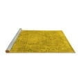 thumbnail image 2 of Ahgly Company Machine Washable Indoor Square Persian Yellow Traditional Area Rugs, 4' Square, 2 of 4