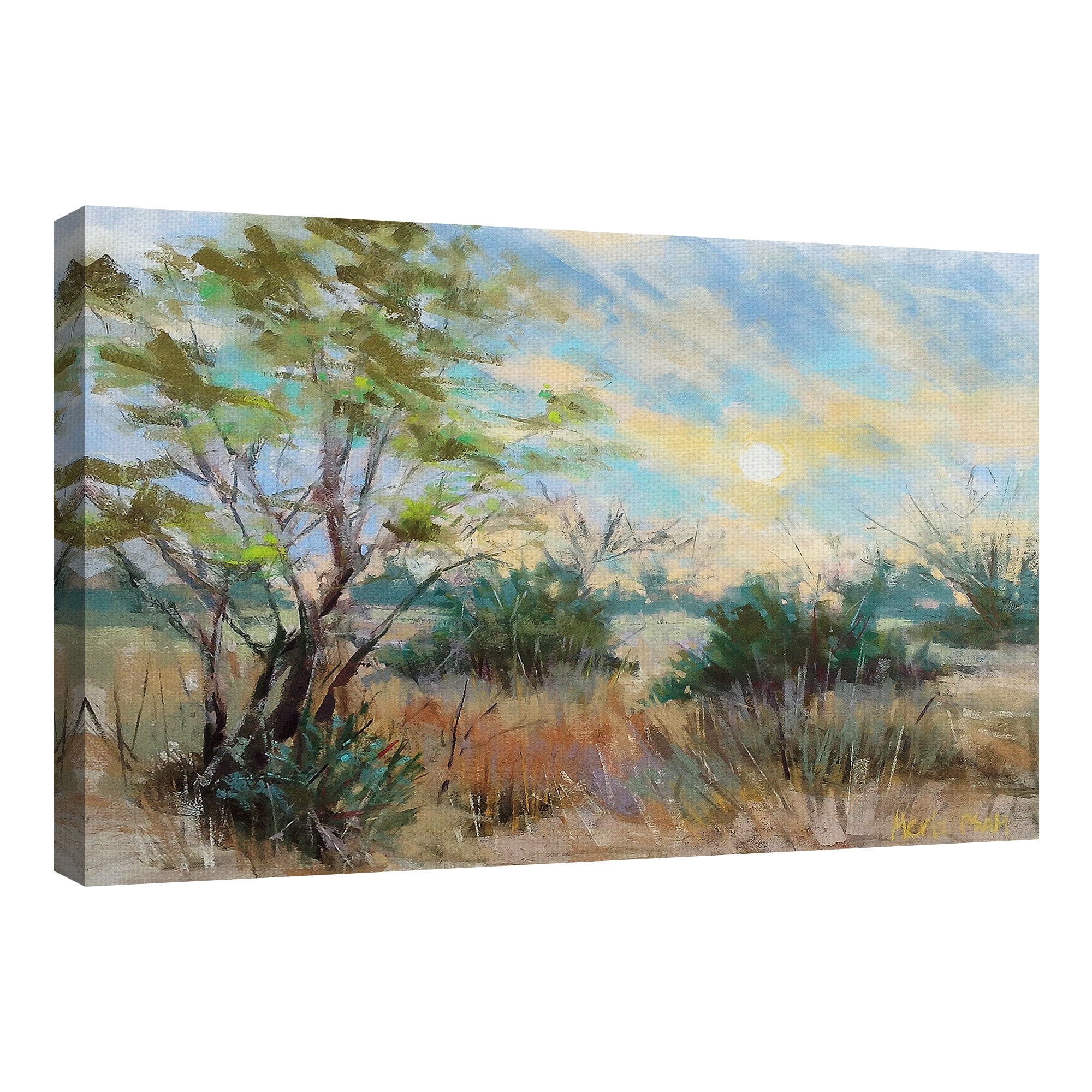 Masterpiece Art Gallery Texas Sunrise Landscape By Nancie King Mertz Canvas Art Print 24" x 36"