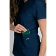 thumbnail image 2 of Medgear Celeste Women's Stretch Scrubs Set with Cross Over Neckline Top and Slim Leg Pants, 2 of 4