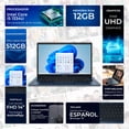 thumbnail image 2 of Laptop ASUS Vivobook 14 Intel Core i5 1334U 12GB SSD 512GB 14" Teclado Español Mochila Mouse Estudio y Trabajo Profesional, 2 of 5