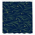 thumbnail image 3 of Ambesonne Japanese Shower Curtain, Culture Folk, 69"Wx75"L, Navy Blue Lime Green, 3 of 3