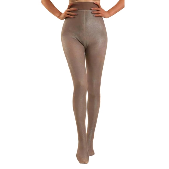 Maplenight Fleece Lined Tights for Women Winter Thick Thermal Legging Semi Opaque Soft Pantyhose Solid Color High Waist Footed Stockings