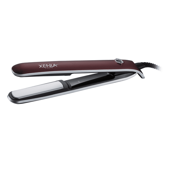 Xenia Paris Sleek 1" Professional Hair Straightener (Rubber Touch)-Purple