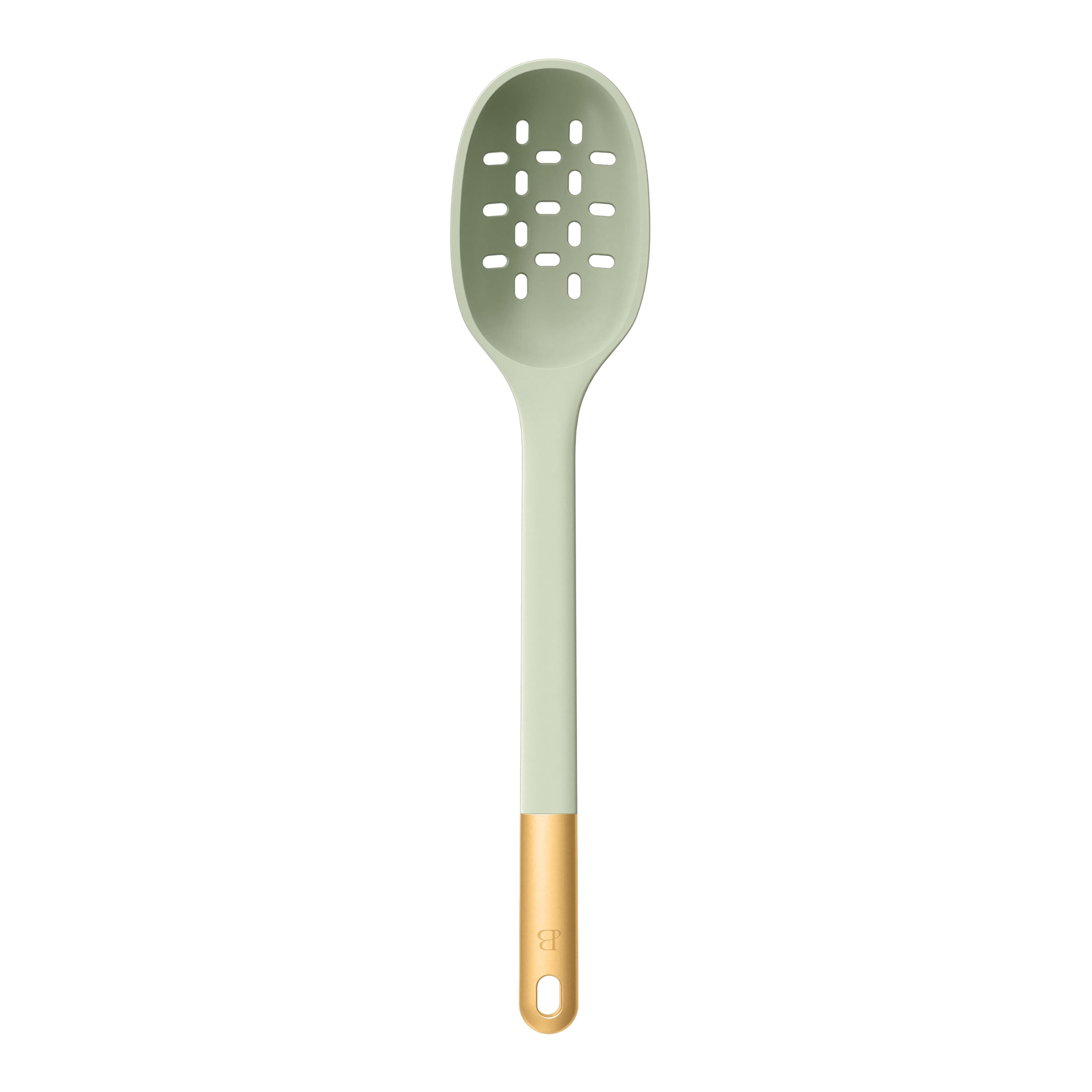 Beautiful 6-Piece Silicone Kitchen Utensil Tool Set with Rotating Rack, Sage Green by Drew Barrymore