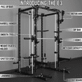 thumbnail image 4 of Eonfit E3 Smith Machine with 3D Rotating Arm for Home Gym Equipment, Multi-Function Power Cage Squat Rack with Cable Crossover LAT Pulldown Pulley System All in One (E3 BLK PRO), 4 of 13