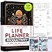 thumbnail image 3 of Life Planner - Undated Weekly & Monthly Planner, 12-Month Journey to Increase Productivity | Gratitude Journal, Life Organizer & Goal Journal | Include Foldable Vision Board, Habit Tracker & Stickers, 3 of 4