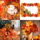 thumbnail image 3 of 1100 piezas de hojas de arce de otoño artificiales, hojas de arce de otoño de otoño, hojas de otoño de seda decoraciones de acción de gracias de Halloween Sincero Hogar, 3 of 5