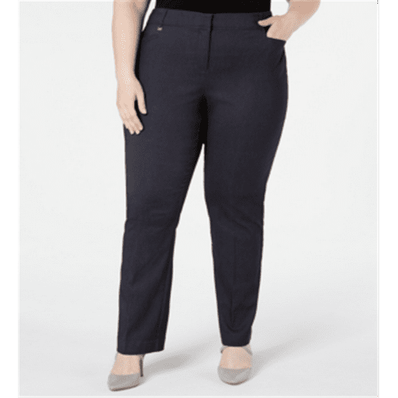 JM Collection Plus Size Slim Leg Pants Waverly Denim 24W