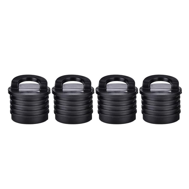 Barco Canoa Kayak Barco Imbornal Tapón Tapones Drenaje Agujeros Tapones Accesorios Negro 4 Piezas seitruly VI003279-00