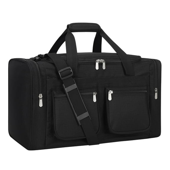 "IFARADAY 20"" Polyester Carry-On Duffle Bag with Pockets for Gym and Travel, Black"