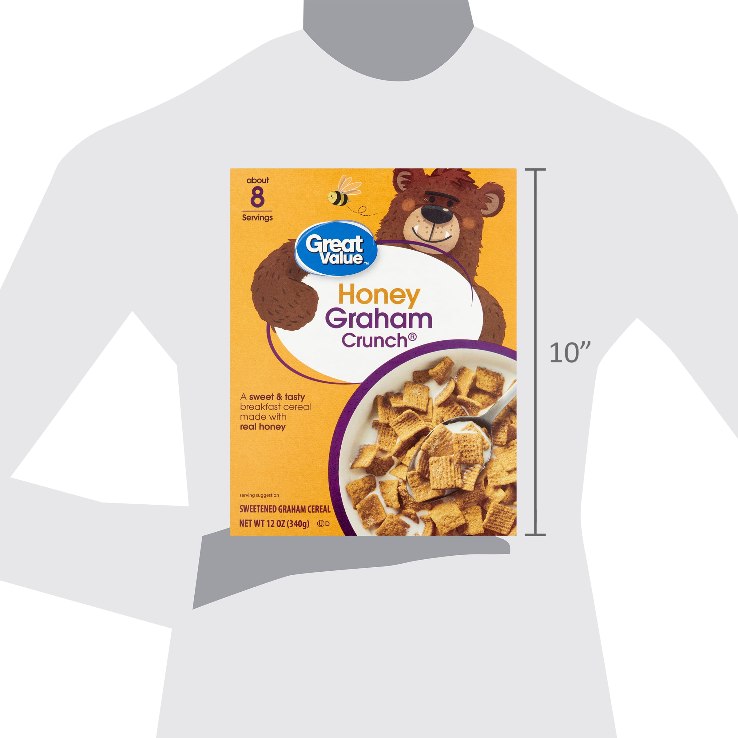 Great Value Honey Graham Crunch Cereal, 12 oz
