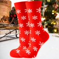 thumbnail image 6 of Seyurigaoka Women Cute Novelty Christmas Socks Santa Elk Snowflake Candy Stripe Pattern Socks Winter Warm Holiday Casual Socks, 6 of 6