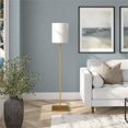 thumbnail image 2 of Henn&Hart 12" Brass Finish Metal/Fabric Floor Lamp, 2 of 7