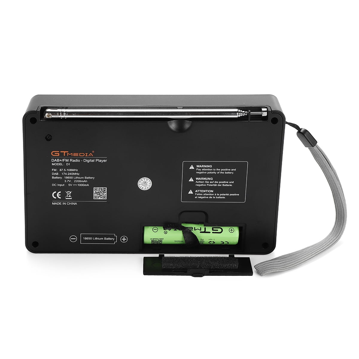 1.8'' D1 DAB Receiver Portable Digital DAB+ FM Stereo Radio h Receiver