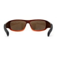 thumbnail image 4 of Mens Xloop Classic 90s Sport Wrap Plastic Sunglasses Black Orange Blue Mirror, 4 of 4