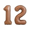 thumbnail image 4 of 32 Inch Coffee Brown Number Balloon 0 1 2 3 4 5 6 7 8 9 Retro Brown Digit foil Balloons Birthday Anniversary Party Decor Supplie, 4 of 10