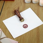 TreasureGurus Vintage Antique Brass Wax Seal Stamp Set Seals Kit Spoon Sticks Burner Wood Box
