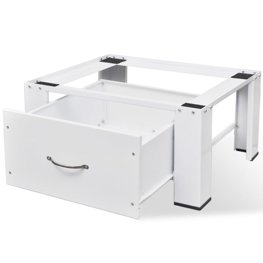 Lowestbest Washing Machine Pedestal with Storage Drawer, Adjustable Height Drye, Mini Refrigerator Cabinet Stand Lowestbest Washing Machine Pedestal with Storage Drawer, Adjustable Height Drye, Mini Refrigerator Cabinet Stand