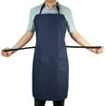 thumbnail image 2 of Waterproof Rubber Vinyl Apron W/ 2 Pockets - Lab Apron for DishWashing,Grooming Blue, 2 of 15