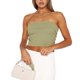 thumbnail image 2 of Top Corto Sin Tirantes Algodón Bodycon Tube Tops Basic Sin mangas Spicy Girl Daily Outfit (Verde M) Cgtredaw Para estrenar, 2 of 6