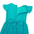 thumbnail image 6 of TiaoBug Kids Girls Flutter Sleeves Ruffle Chiffon Flower Girls Wedding Proms Formal Princess Dress Light Green 12, 6 of 7