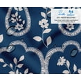 thumbnail image 2 of Soimoi Leaves Pattern Decorative Fabric By 3 Yard - 56" W x 108" L - Water-Resistant Material for Cushions, Covers, and DIY Upholstery - Blue, 2 of 7