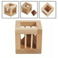 2022 Secret Pyramides Wood Brain Teaser Intelligence Puzzle IQ Cube Trick 3D Kid Toy