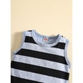 thumbnail image 4 of Franhais Baby Boys Tank Tops + Shorts, Elastic Waist Horizontal Stripe Print Crew Neck Summer Clothing, 4 of 9