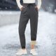 thumbnail image 5 of Gibobby pantalones de maternidad mujer Pantalones deportivos con forro para mujer, pantalones deportivos con bolsillos, pantalones térmicos cálidos de invierno con cintura alta (Gris, XL), 5 of 5