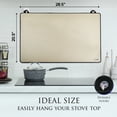 thumbnail image 4 of Larsic Stove Cover - Protects Electric Stove Washer Dryer Top. Anti-Slip Coating Waterproof Stove Gap Foldable Prevent Scratching, Expands Usable Space (28.5X20.5, Beige), 4 of 7