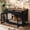 Brown 43.3*23.6*33.4In, variant on ELTFROH 44.48" Wooden Dog Crate Furniture with Drawers and Rotating Bowls XXL Dog Kennel Indoor End Table Pet Cage Dog House for Medium Dogs