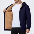 thumbnail image 4 of Hoodies For Men Fuzzy Sherpa Lined Pullover Hoodie Full Zip Up Winter Thermal Hooded Sweatshirt With Zipper Pockets, 4 of 9