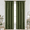 Olive Green, variant on Yakamok 63 Inches Long Blackout Curtain Valances for Windows - 2 Panels Blackout Window Valances for Basement with Rod Pocket (Olive Green,Width 38 by Length 63)